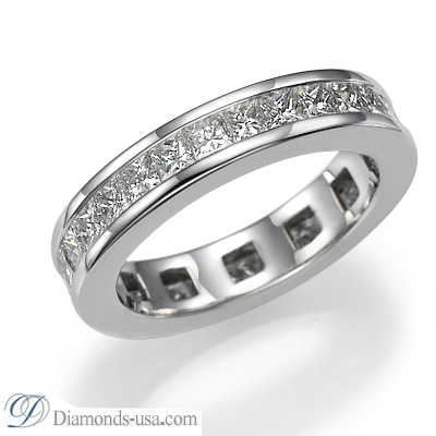 Eternity band, Princess diamonds