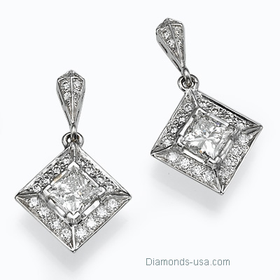 Designers drop princess earrings with diamonds