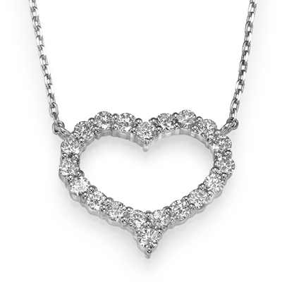 0.60carats of diamonds in a Heart Pendant