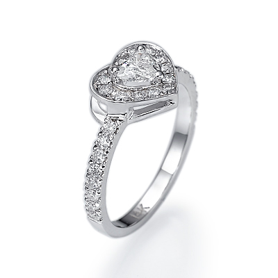 Heart ring & diamond 0.70carats
