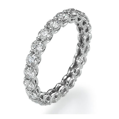 The waves eternity diamond band, 0.85 carats 