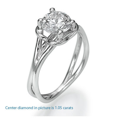 Engagement Rings Designers on 14k White Gold Rhodium Dipped Designers Solitaire Engagement Ring
