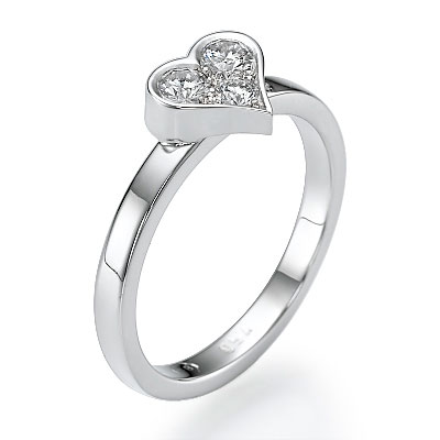 My sweetheart ring, 0.26 carat three diamonds