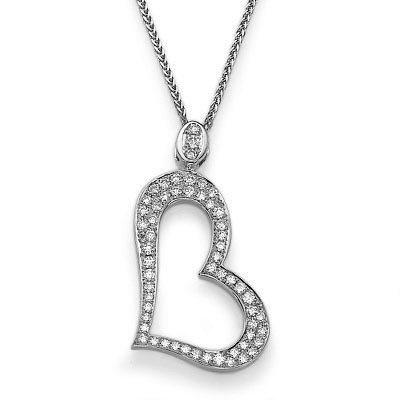 Gold Heart with 0.40 Ct diamonds