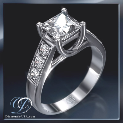 Semi set engagement ring, CrissCross 