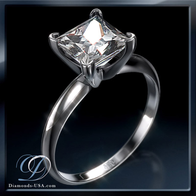 0.3 Carats, Princess, Engagement ring, solitaire diamond