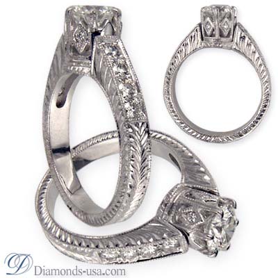 Antique engagement ring, Edwardian replica