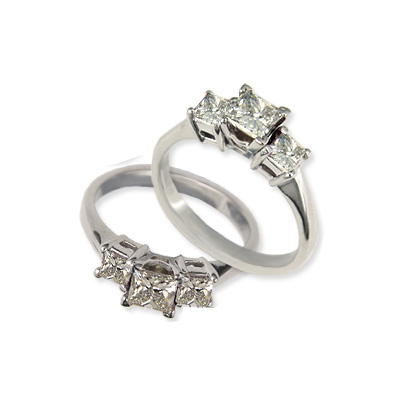 0.73 Carats, Emerald, Engagement ring with side stones settings, finished