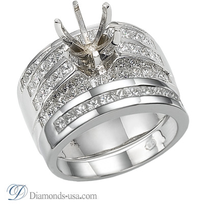 Wedding band Jid 226329 is channel set with 12 Princess cut diamonds 053 