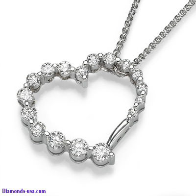 Diamonds heart pendant