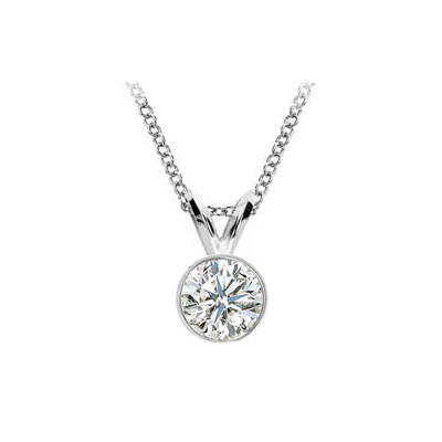 0.52 Carats, Round, Diamond Pendant round
