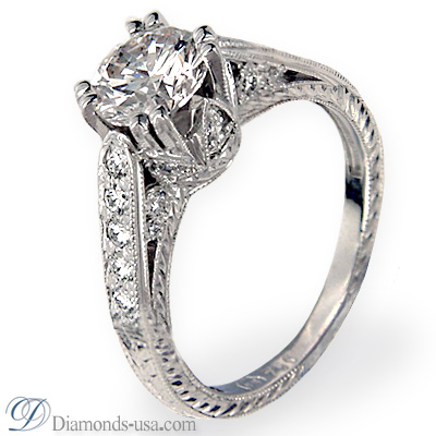 Edwardian antique angagement ring replica-settings