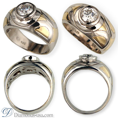 Men round  diamond ring