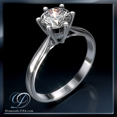 Martini prongs head for a solitaire ring