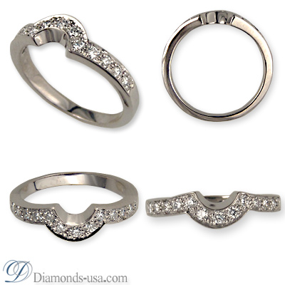 Wedding ring set with 0.25 carat diamonds
