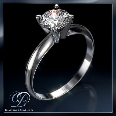 Solitaire Diamond Ring at Diamonds-USA