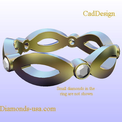 Cat Eyes diamond ring, half a carat round diamonds