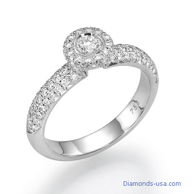 3/4 carat diamond engagement ring.