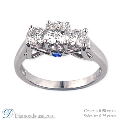 Designers three stones diamond ring