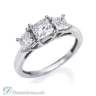 The Tiffany Lucida replica 3 stone diamond ring