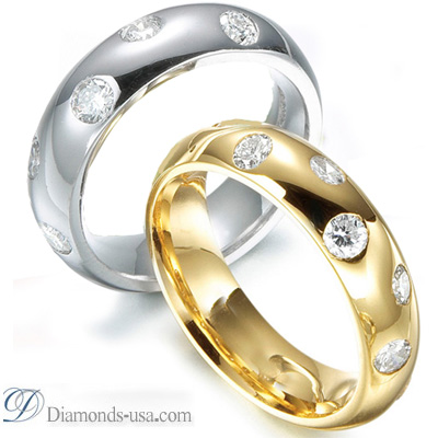 0.5O Carats diamond Wedding band-5.6mm width