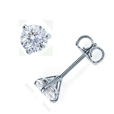 Martini round diamonds earring studs