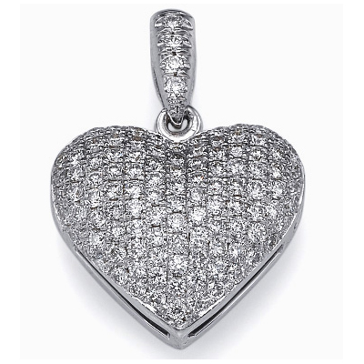 110 diamonds micro Pave set  pendant, 0.5 carat