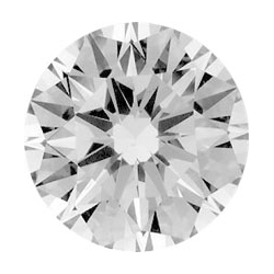 Picture of 0.20 carat round natural diamond F SI2 ideal-cut