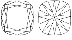 Pictures of cushion diamond top and bottom