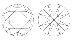 Pictures of round diamond top and bottom