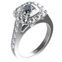 Picture of halo engagement ring