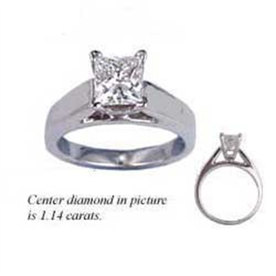 Heavy Cathedral solitaire engagement ring