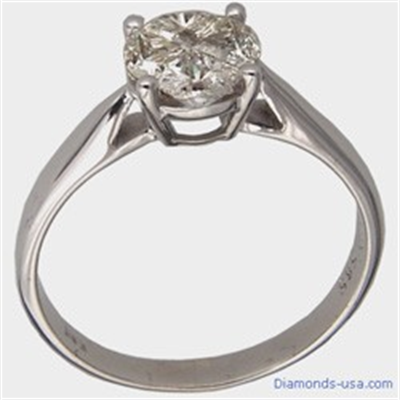 1 carat look, diamond Engagement ring