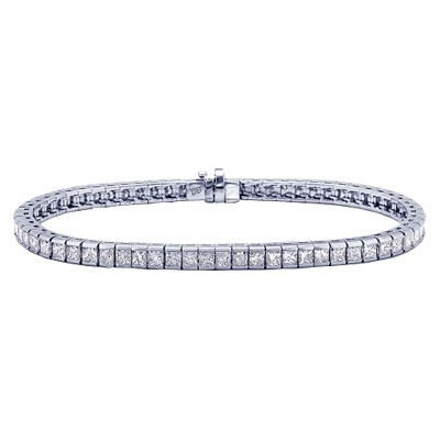 Princess diamonds Tennis Bracelet, 6.60 carats 