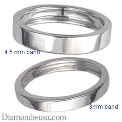 3mm and 4.5 mm Duo Wedding bands