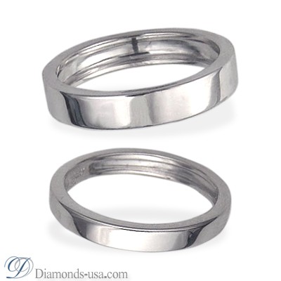 3mm and 4.5 mm Duo Wedding bands