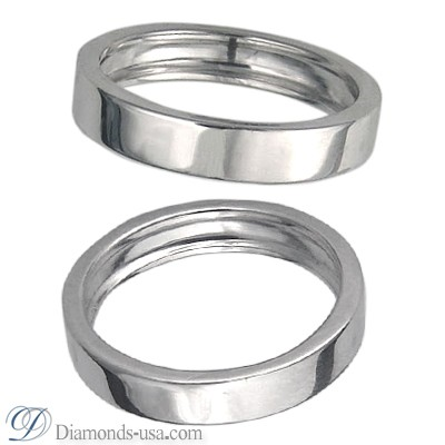 4.5mm Flat surface Wedding band