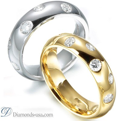 0.50 carat diamond wedding ring, 5.6mm.