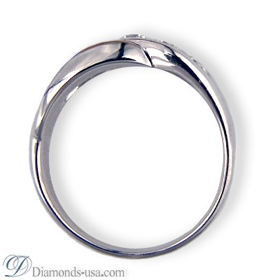 Anillo de diamantes de 1 quilate para hombre con 5 diamantes.