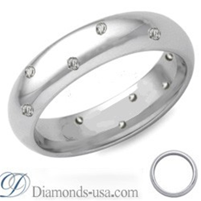 Anillo de boda con diamante de medio quilate, 4,7mm.