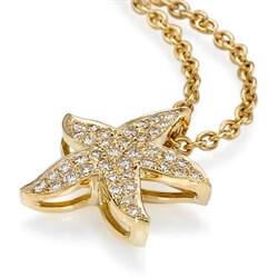 Picture of The diamonds Star Fish pendant