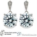 Picture of Stud and drop Round diamond earrings-settings