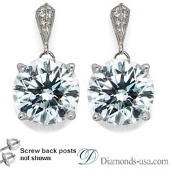 Picture of Stud and drop Round diamond earrings-settings