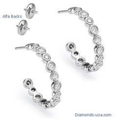 Picture of Diamond Hoop earrings 1.15carat