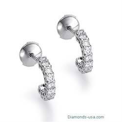 Foto Pendientes "Ear Jacket" con diamantes, 0,70 quilates de