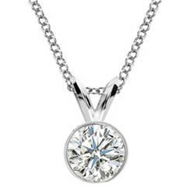 Bezel set Pendant for Round diamonds