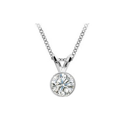 Bezel set Pendant for Round diamonds