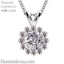 Picture of Cluster pendant for round diamonds 