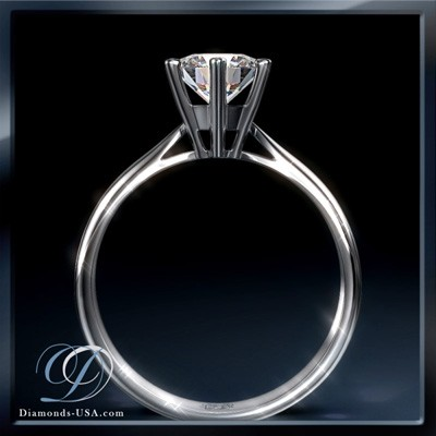 Martini prongs head diamond engagement ring