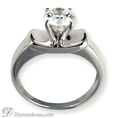 Solitaire diamond engagement  ring